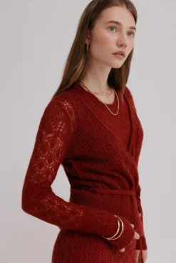 Hoss Intropia Camisolas-Iria. Casaco vazada Vermelho