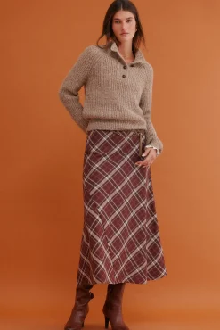 Hoss Intropia Camisolas-Irina. Camisola com gola Perkins Beige