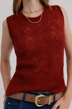 Hoss Intropia T-Shirts-Irma. Top vazado Vermelho