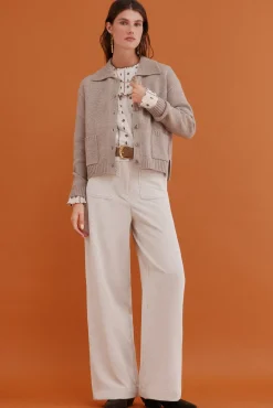 Hoss Intropia Camisolas-Itziar. Casaco de malha com bolsos Beige