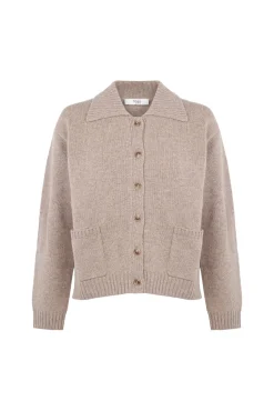 Hoss Intropia Camisolas-Itziar. Casaco de malha com bolsos Beige