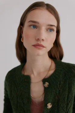 Hoss Intropia Camisolas-Ivette. Casaco de malha vazado Verde