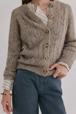 Hoss Intropia Camisolas-Ivette. Casaco de malha vazado Castanho