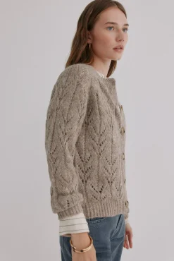 Hoss Intropia Camisolas-Ivette. Casaco de malha vazado Castanho