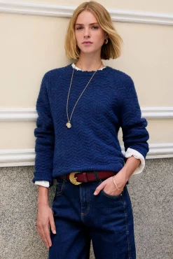 Hoss Intropia Camisolas-Ivonne. Camisola texturizado Azul