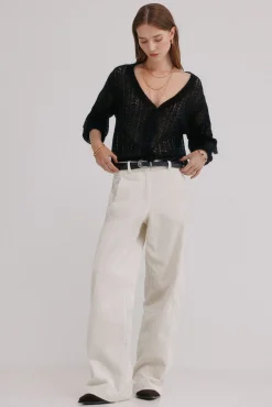 Hoss Intropia Camisolas-Ivy. Casaco de malha vazado Preto