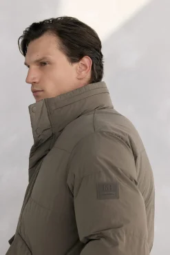 Pedro del Hierro Casacos|Sobretudos-Jaqueta acolchoada com detalhe de bolso Beige