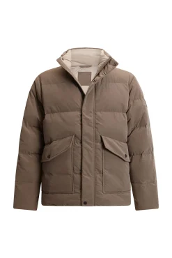 Pedro del Hierro Casacos|Sobretudos-Jaqueta acolchoada com detalhe de bolso Beige