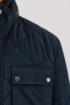 Cortefiel Casacos|Sobretudos-Jaqueta acolchoada com losangos Azul