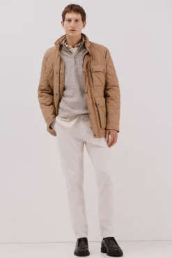 Cortefiel Casacos|Sobretudos-Jaqueta acolchoada com losangos Castanho