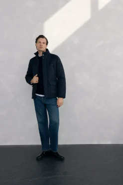 Pedro del Hierro Casacos|Sobretudos-Jaqueta acolchoada com padrão de diamante Azul