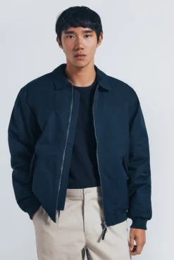 Springfield Casacos-Jaqueta aviador acolchoada azul