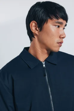 Springfield Casacos-Jaqueta aviador acolchoada azul