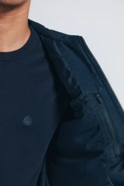 Springfield Casacos-Jaqueta aviador acolchoada azul