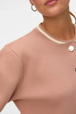 Vero Moda Sobretudos-Jaqueta bomber de malha Castanho