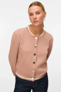 Vero Moda Sobretudos-Jaqueta bomber de malha Castanho