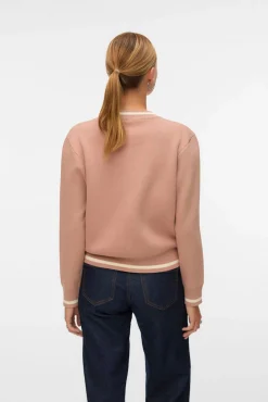 Vero Moda Sobretudos-Jaqueta bomber de malha Castanho