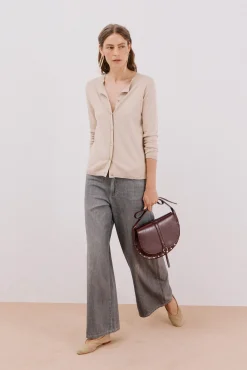 Cortefiel Camisolas-Jaqueta básica com botões Tostado