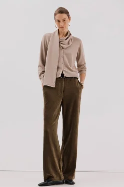 Cortefiel Camisolas-Jaqueta com cachecol Tostado