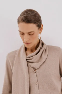 Cortefiel Camisolas-Jaqueta com cachecol Tostado