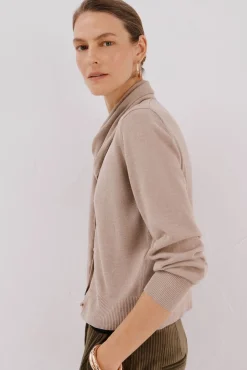 Cortefiel Camisolas-Jaqueta com cachecol Tostado