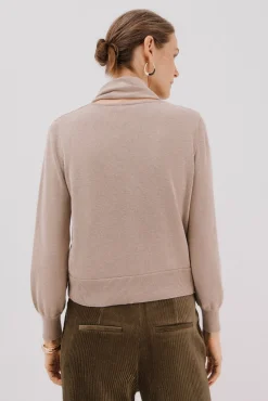 Cortefiel Camisolas-Jaqueta com cachecol Tostado