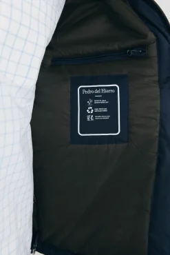 Pedro del Hierro Casacos|Sobretudos-Jaqueta com fecho-éclair e capuz Azul