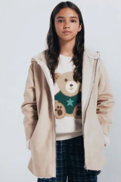 Springfield Kids Sobretudo|Casacos-Jaqueta com fecho-éclair para menina cru