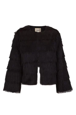 Slowlove Sobretudos-Jaqueta com franjas Preto