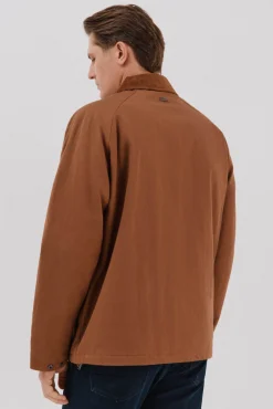 Cortefiel Casacos|Sobretudos-Jaqueta com gola combinada Castanho