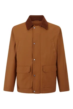 Cortefiel Casacos|Sobretudos-Jaqueta com gola combinada Castanho