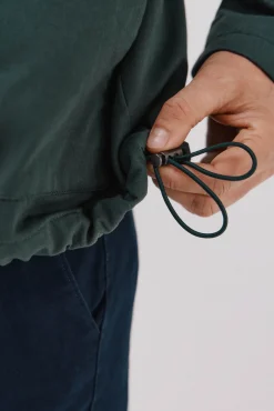 Cortefiel Casacos|Sobretudos-Jaqueta com gola combinada Verde