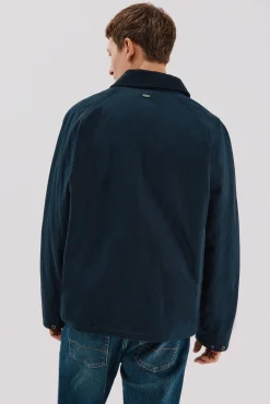 Cortefiel Casacos|Sobretudos-Jaqueta com gola combinada Azul