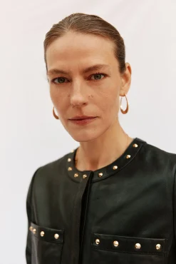 Cortefiel Sobretudos-Jaqueta cravejada Preto