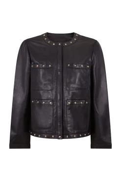 Cortefiel Sobretudos-Jaqueta cravejada Preto