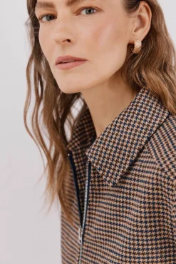 Cortefiel Sobretudos-Jaqueta curta com fecho-éclair Multicolorido