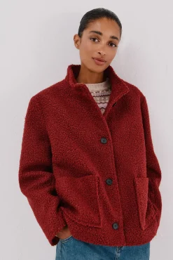 Cortefiel Sobretudos-Jaqueta curta de tecido macio Granada