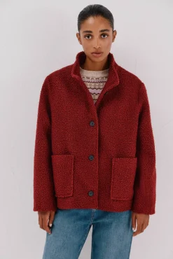 Cortefiel Sobretudos-Jaqueta curta de tecido macio Granada