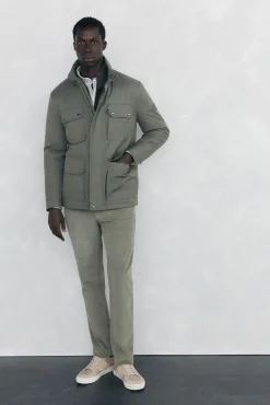 Pedro del Hierro Casacos|Sobretudos-Jaqueta de 4 bolsos Verde