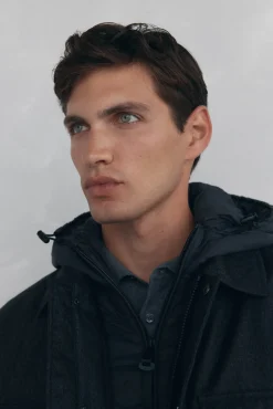 Pedro del Hierro Casacos|Sobretudos-Jaqueta de 4 bolsos com vista Cizento