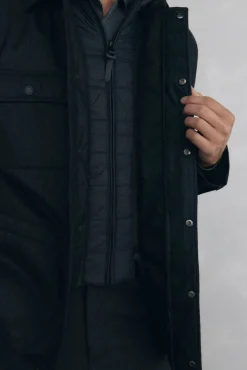 Pedro del Hierro Casacos|Sobretudos-Jaqueta de 4 bolsos com vista Cizento