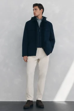 Pedro del Hierro Casacos|Sobretudos-Jaqueta de 4 bolsos com vista Azul