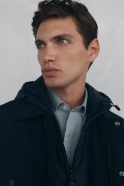 Pedro del Hierro Casacos|Sobretudos-Jaqueta de 4 bolsos com vista Azul