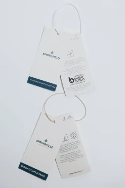 Springfield Casacos-Jaqueta de algodão lavado em contraste castanho