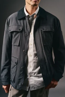 OOTO Casacos-Jaqueta de campo com quatro bolsos Azul