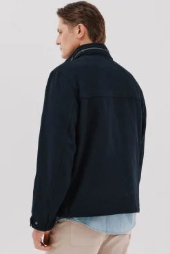 Cortefiel Casacos-Jaqueta de lã Azul