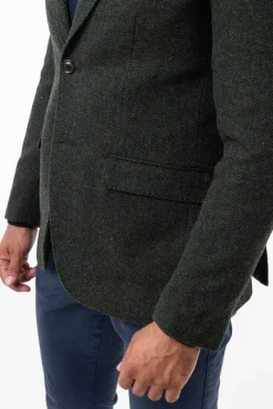 Williot Blazers|Blazers-Jaqueta de lã espiga Verde