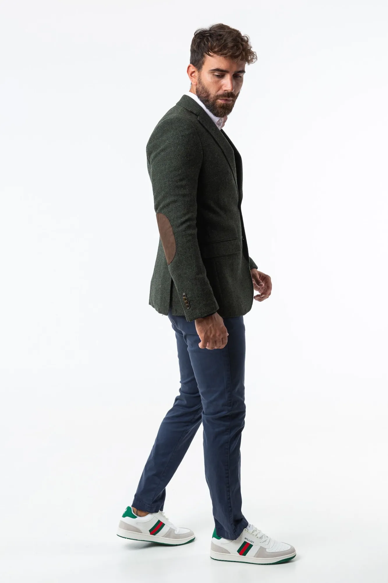 Williot Blazers|Blazers-Jaqueta de lã espiga Verde