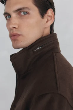 Pedro del Hierro Casacos-Jaqueta de lã feita à mão Marrom