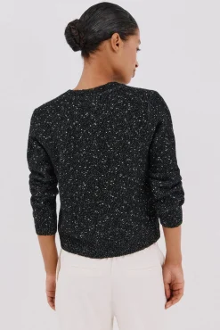 Cortefiel Camisolas-Jaqueta de lurex com botões Preto